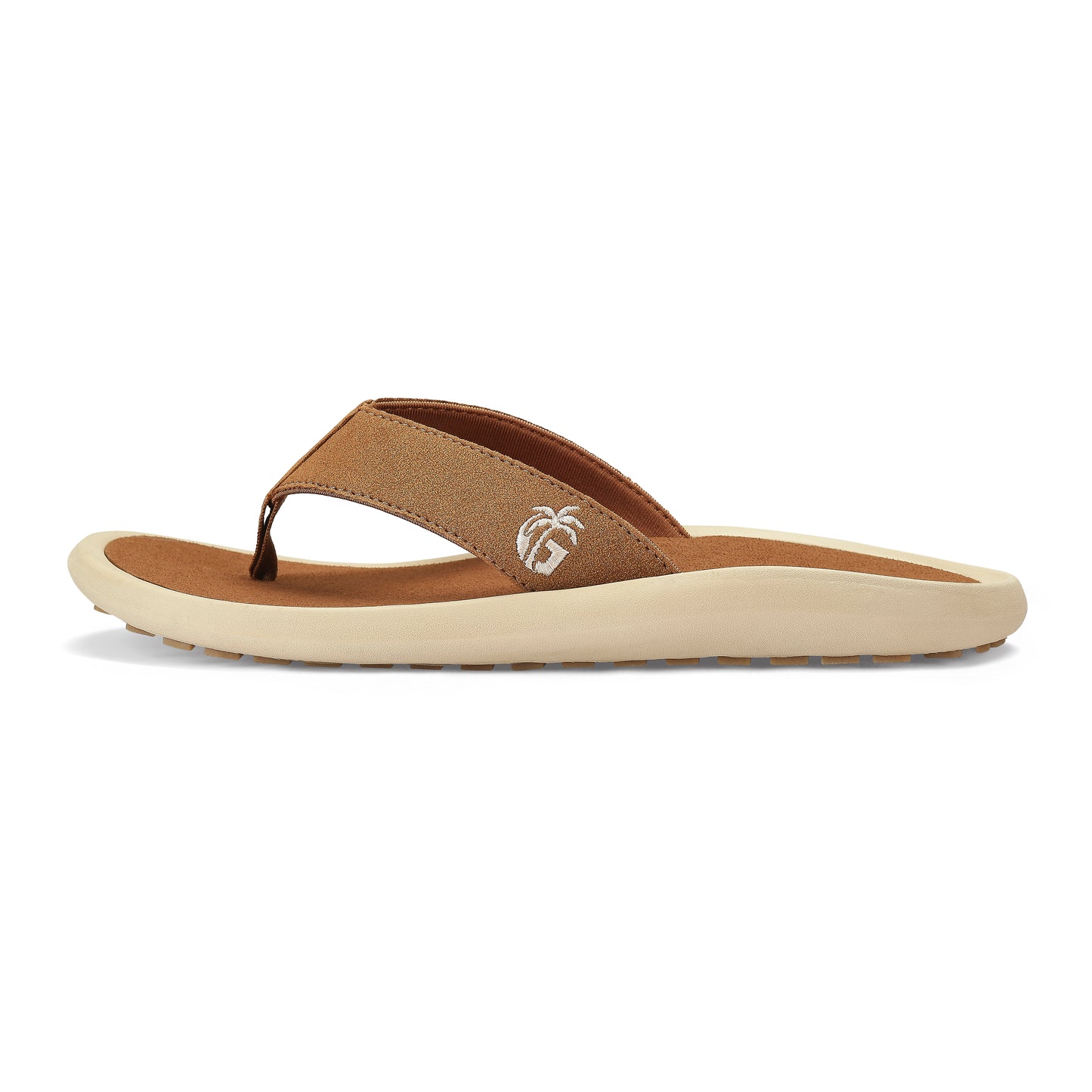 Mens NOOSA Flip Flops - Latte