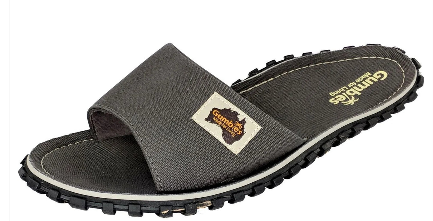 Gumbies SLIDES Flip Flops - Grey