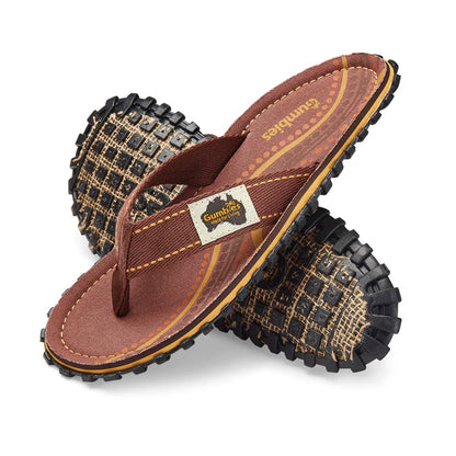 Mens CANVAS Flip Flops - Aboriginal