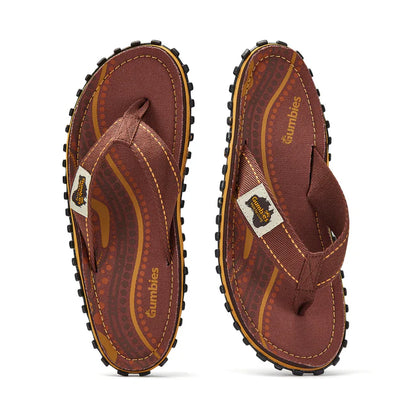 Mens CANVAS Flip Flops - Aboriginal