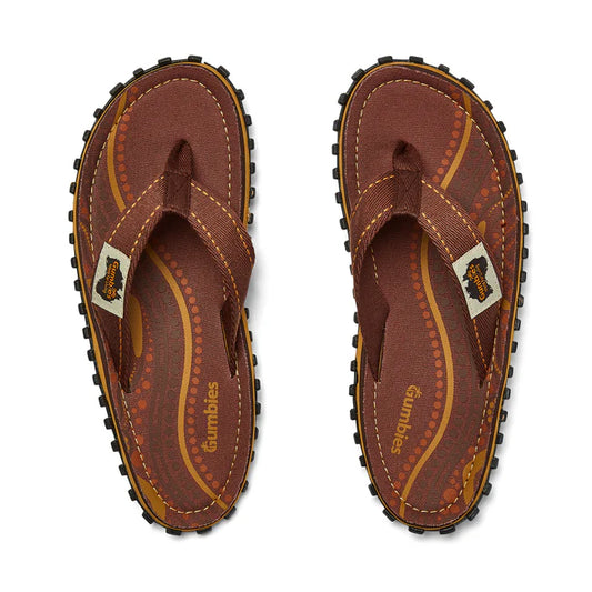Mens CANVAS Flip Flops - Aboriginal