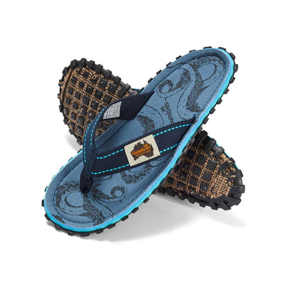 Mens CANVAS Flip Flops - Abyss Blue