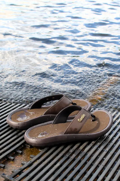 Mens NOOSA Flip Flops - Brown