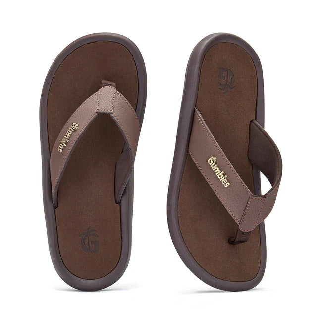 Mens NOOSA Flip Flops - Brown