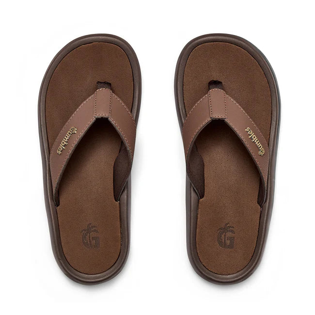 Mens NOOSA Flip Flops - Brown