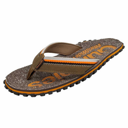 Mens CAIRNS Flip Flops - Brown