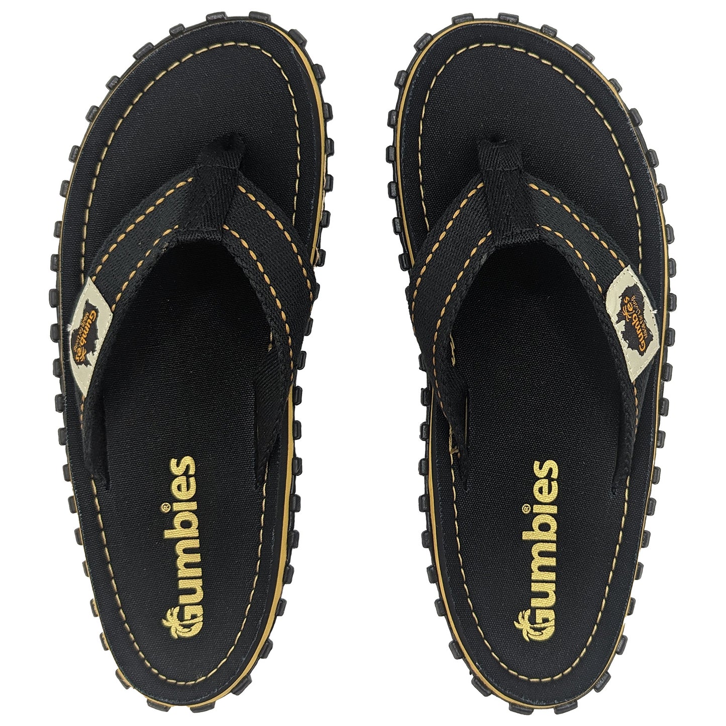 Womens CANVAS Flip Flops - Classic Black
