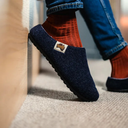 Outback Slippers - Navy & Grey