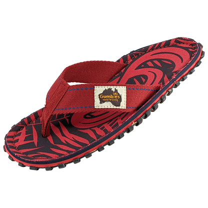 Womens CANVAS Flip Flops - Red G