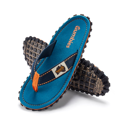Mens CANVAS Flip Flops - Tricolour