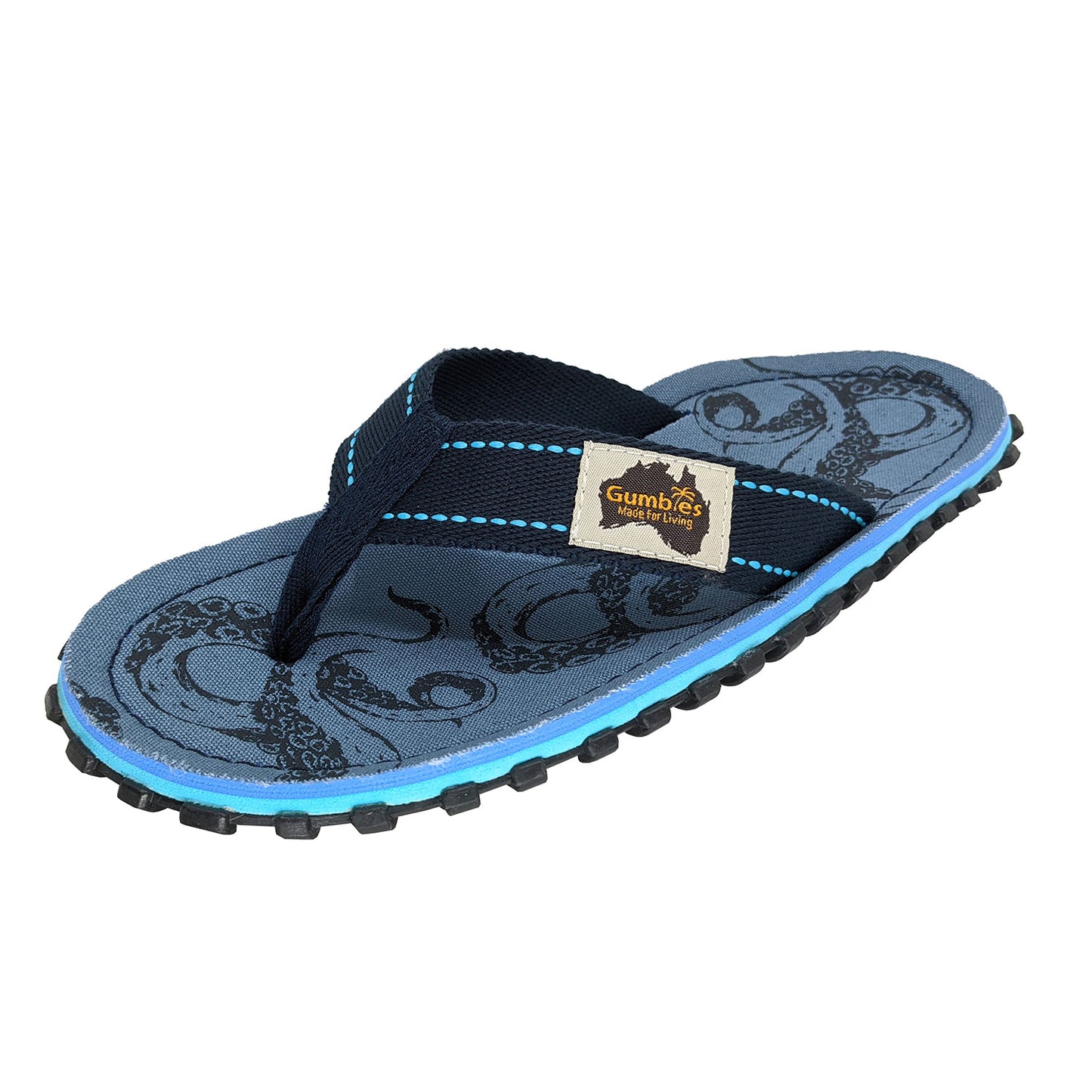 Mens CANVAS Flip Flops - Abyss Blue