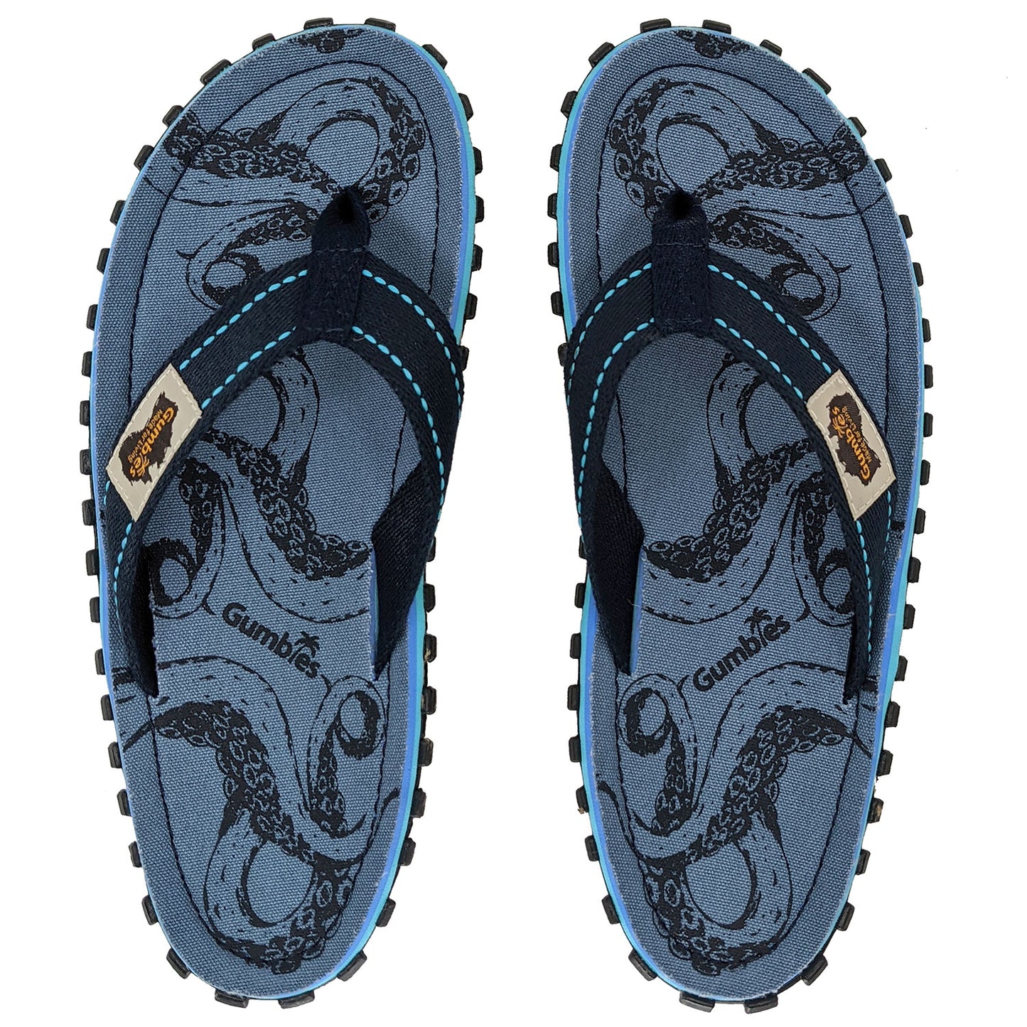 Mens CANVAS Flip Flops - Abyss Blue