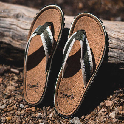 Gumbies CORKER Flip Flops - Mens - Khaki