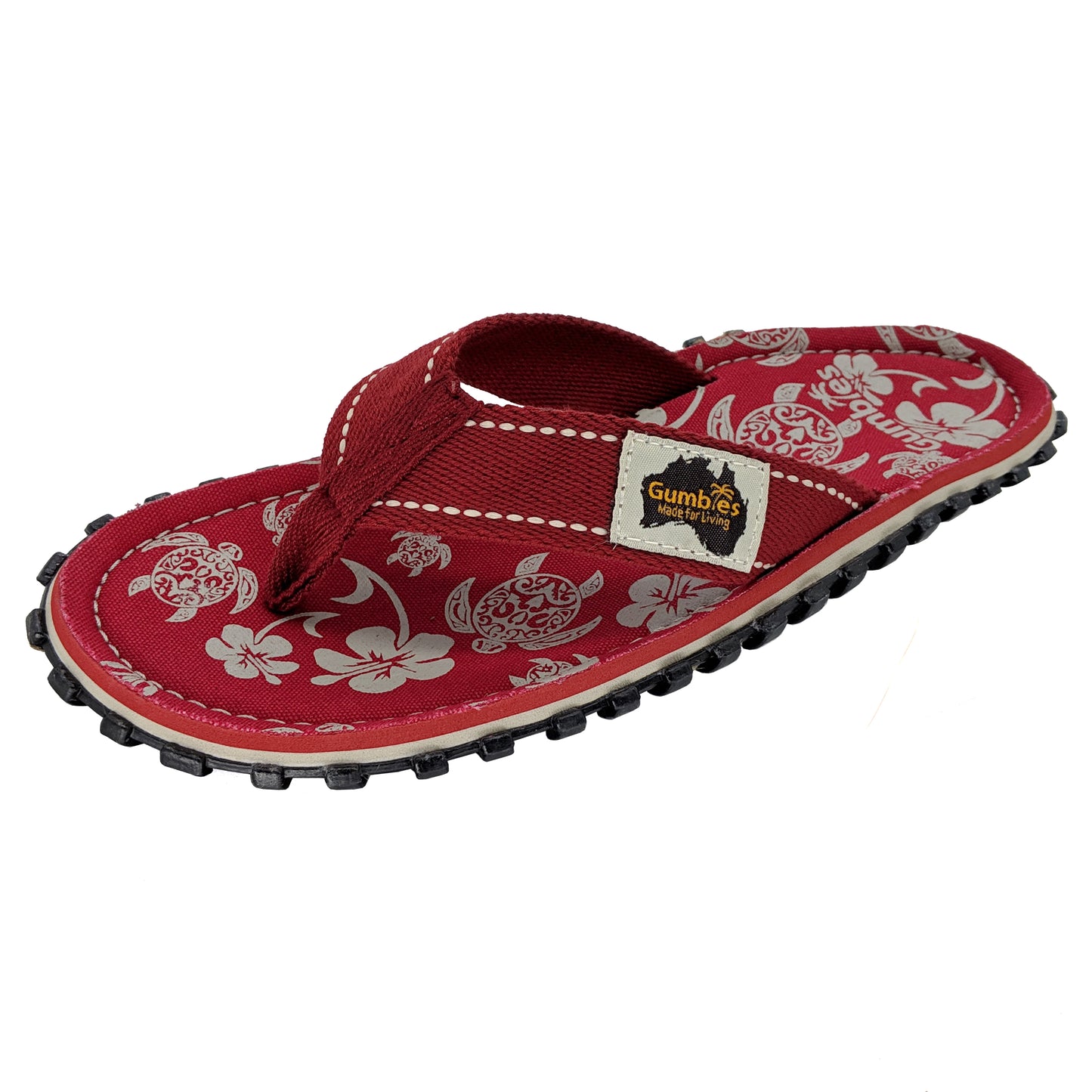 Gumbies CANVAS Flip Flops - Ladies - Pacific Red